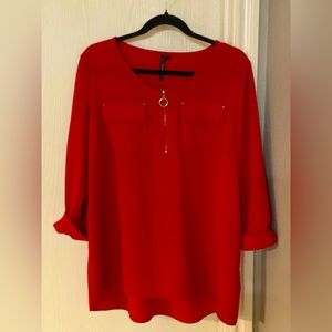 L Red Blouse